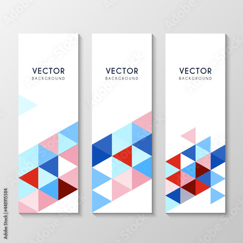 corporate banner design with triangles