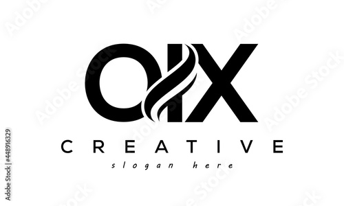 Letter OIX creative logo design vector	 photo