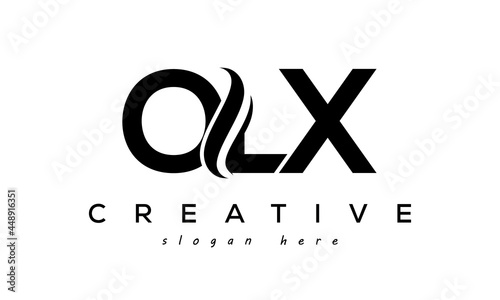 Letter OLX creative logo design vector	 photo