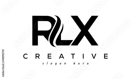 Letter RLX creative logo design vector	 photo