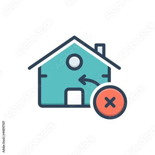 Color illustration icon for nobody