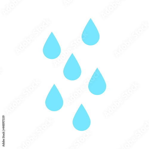 rain icon. blue water drop symbol isolated on white background