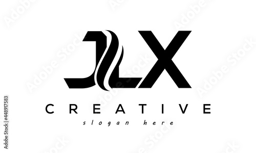 Letter JLX creative logo design vector	 photo