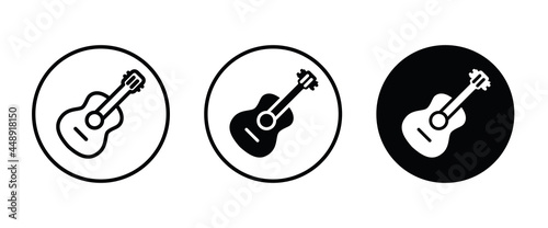 acoustic guitar vector icon. classic, instrument, musical, rock, sound, acoustic, string, play, electric, concert, song, musician, guitarist