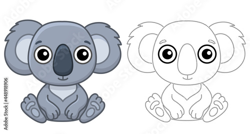 Photography Zoo animal for children coloring book