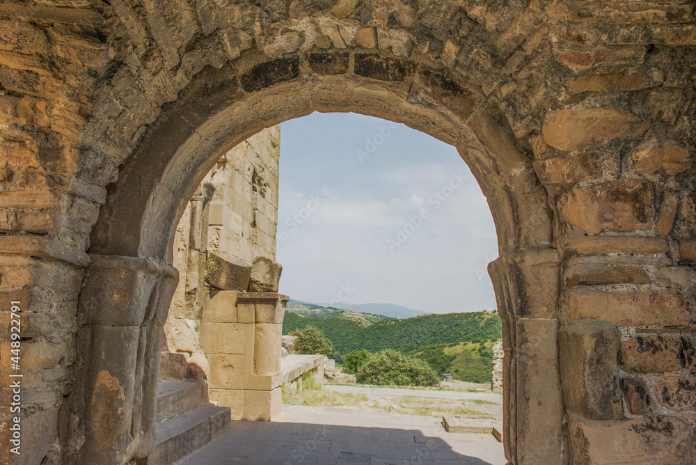 Fototapeta premium Georgia. Stone arch Jvari monastery.