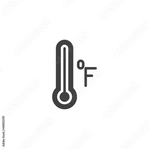 Fahrenheit thermometer vector icon