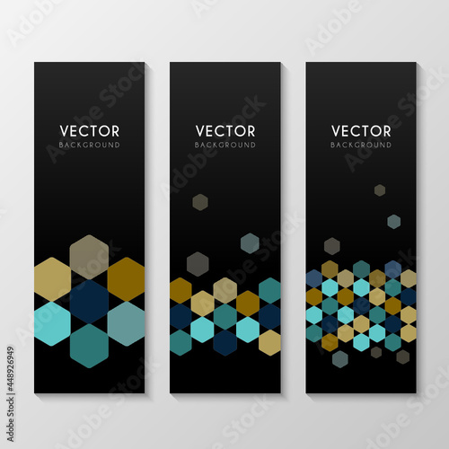 corporate banner design with hexagon