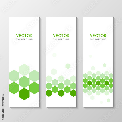 corporate banner design with hexagon
