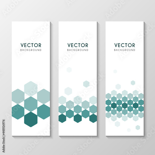 corporate banner design with hexagon