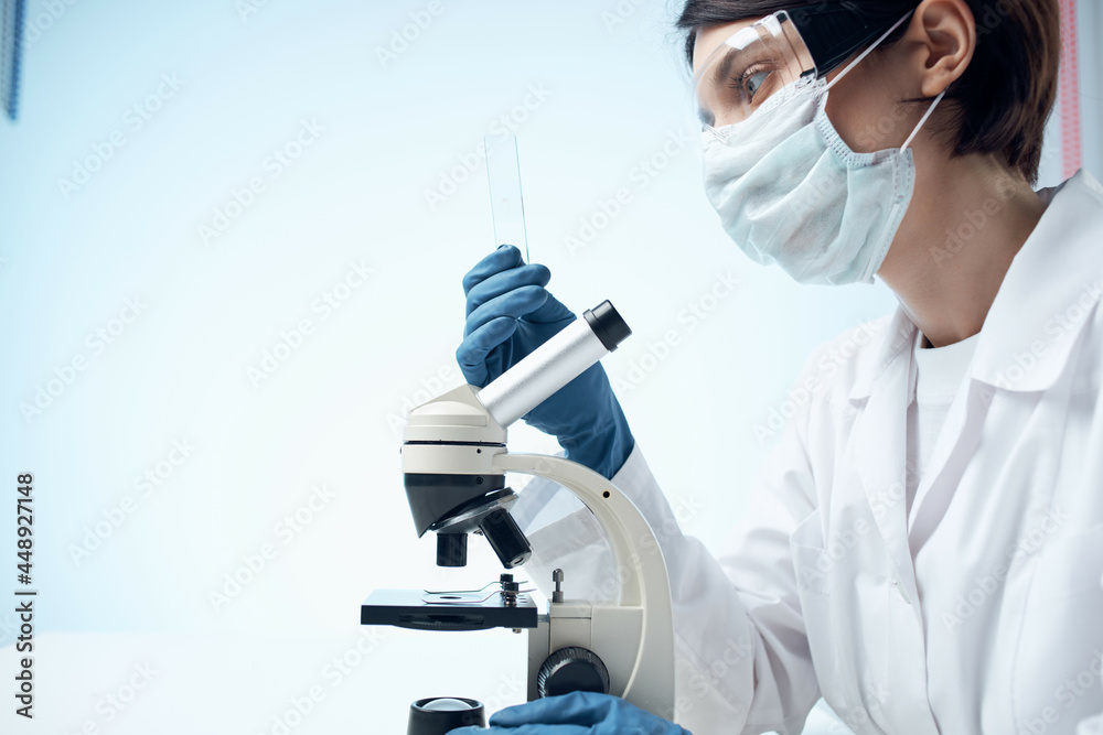 Laboratory microscope biotechnology research work