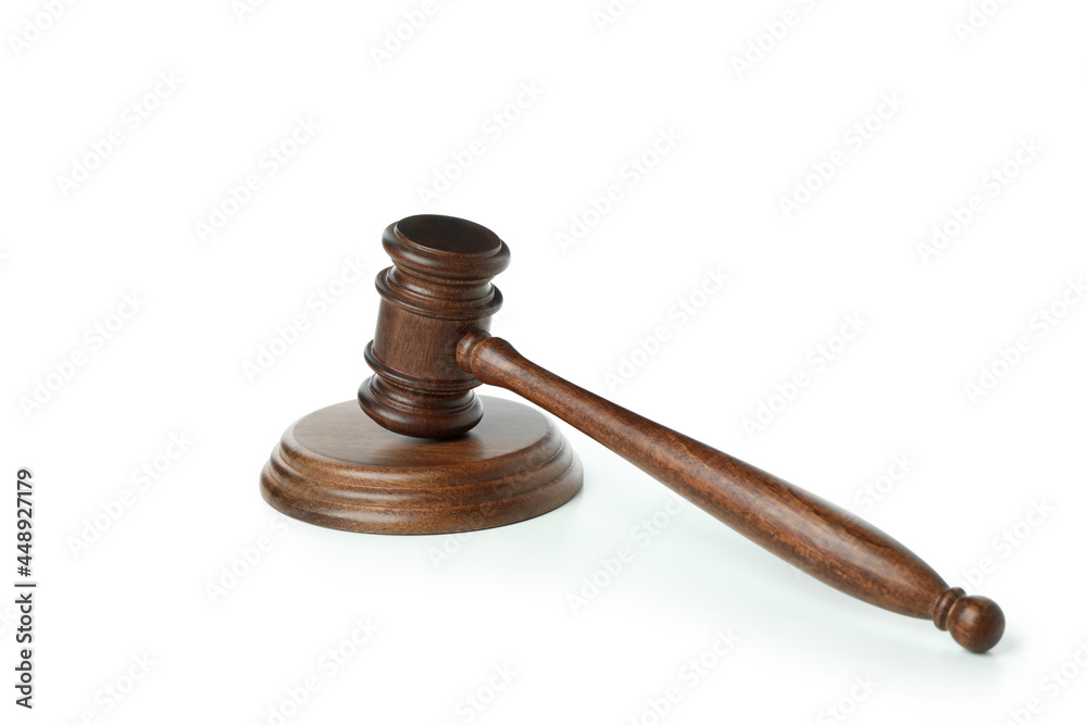 Wooden judge gavel isolated on white background Wooden judge gavel isolated on white background