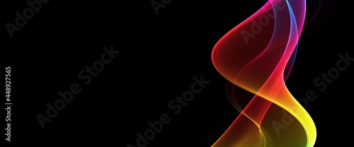 Wave abstract images, color design Abstract colored wave