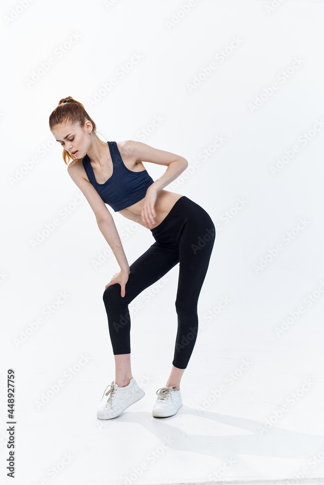 sportive woman exercise workout cover gym