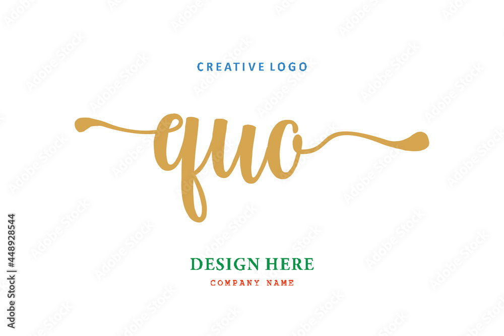 QUO lettering logo is simple, easy to understand and authoritative QUO lettering logo is simple, easy to understand and authoritative