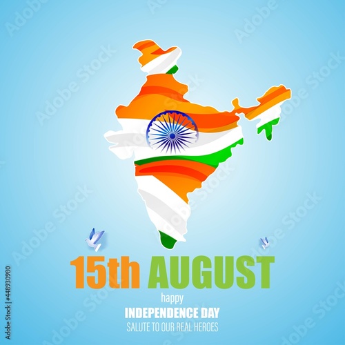 vector illustration for Indian independence day -15th august