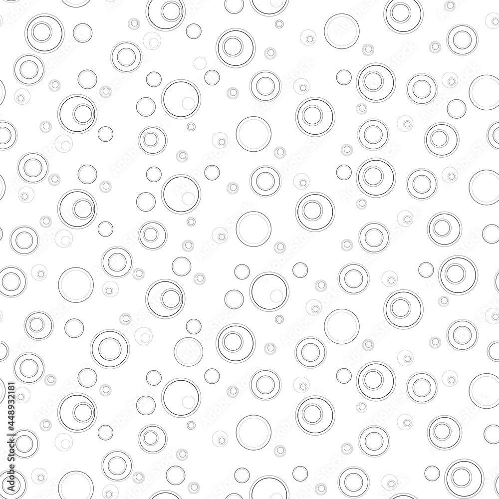 Simple circles geometric seamless pattern black and white print Simple circles geometric seamless pattern black and white print