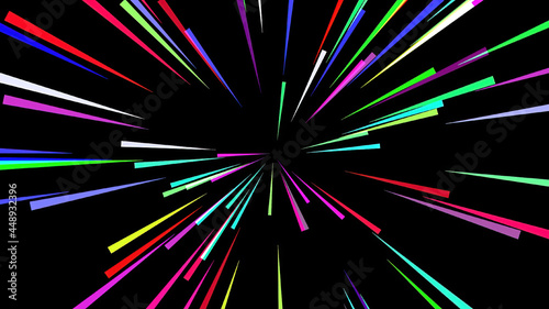 Laser lights on a black background photo