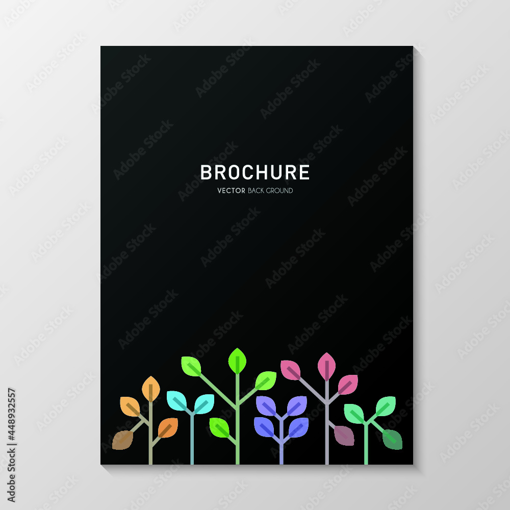 brochure cover design with trees