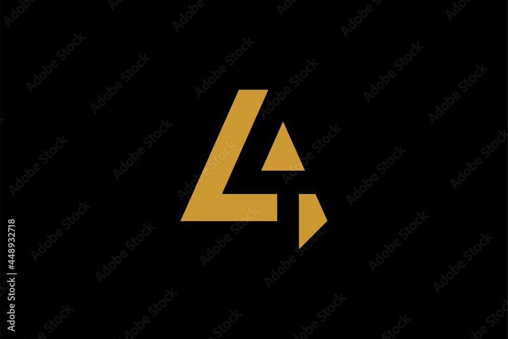 4 monogram in triangle logo design vector. Four icon logo symbols. 4 monogram in triangle logo design vector. Four icon logo symbols.