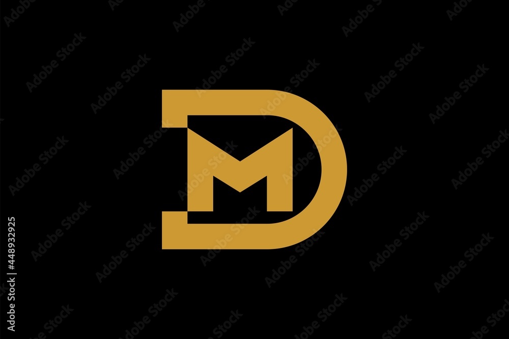 Fototapeta premium Letter DM logo design vector. Monogram D abstract design.