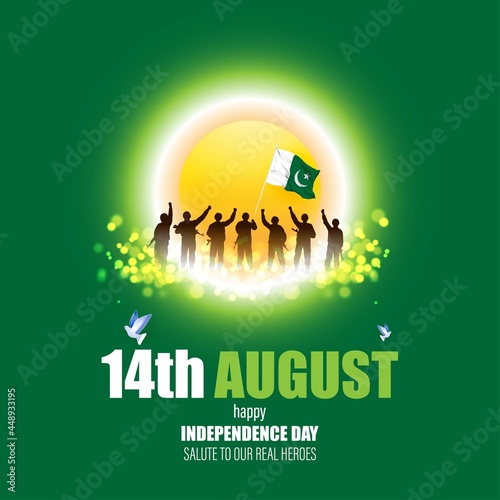 vector illustration for Pakistan independence day-14 august
