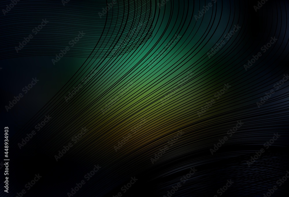 Dark Blue, Green vector template with curved lines. Dark Blue, Green vector template with curved lines.