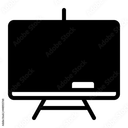 Blackboard icon with glyph style. Suitable for website design, logo, app and UI. Based on the size of the icon in general, so it can be reduced.