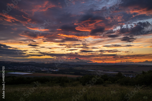 sunset over the mountains