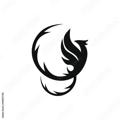 phoenix bird black logo