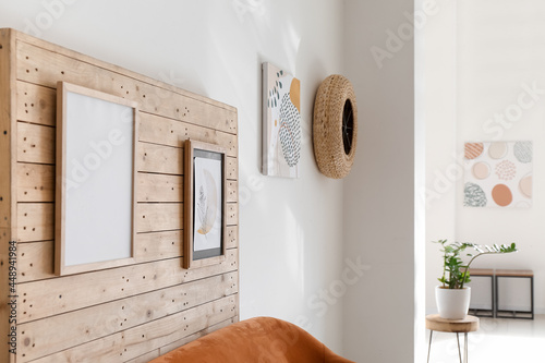Stylish pictures hanging on...