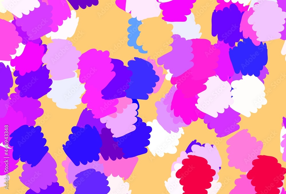Light Multicolor vector template with chaotic shapes.