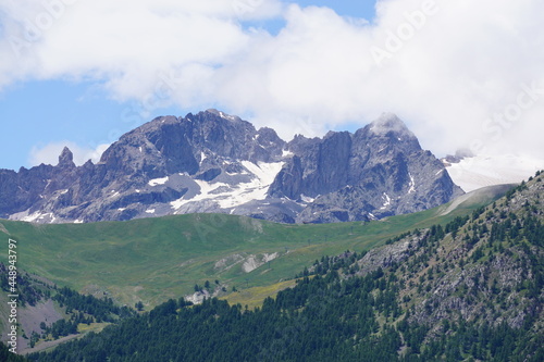 landscape in the mountains with alpine glacier in the french alps © poupine