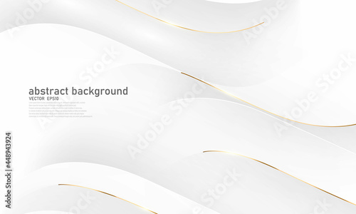 Abstract background white gold poster beauty with VIP luxury dynamic.