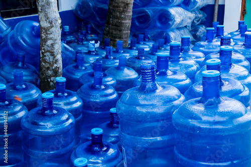 Картината върху платно Philippines water refilling station - water containers await refilling