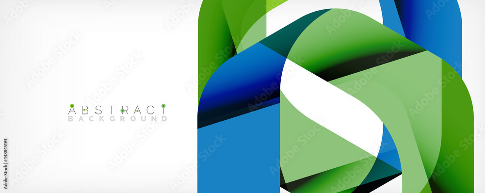 Geometric abstract background - multicolored abstract shapes on white. Vector Illustration For Wallpaper, Banner, Background, Landing Page Geometric abstract background - multicolored abstract shapes on white. Vector Illustration For Wallpaper, Banner, Background, Landing Page