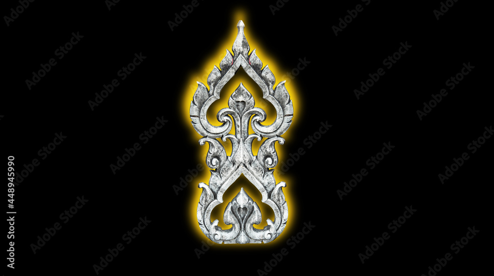 Thai style stone carving, background, clipping part