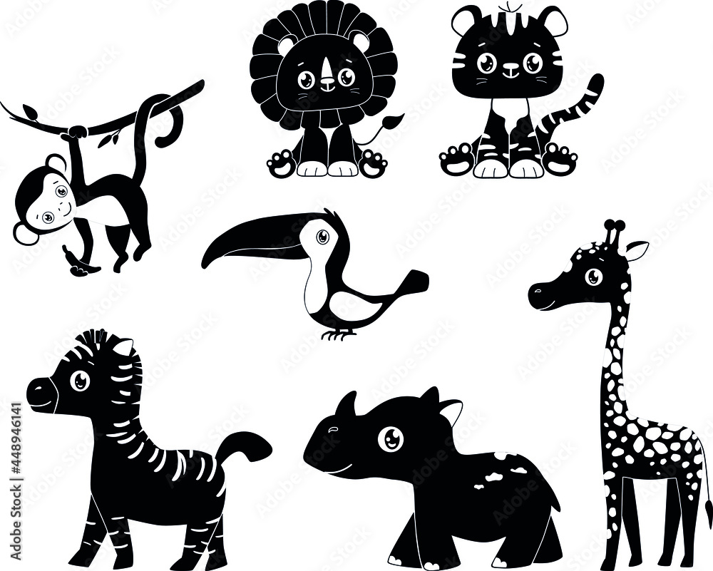 Obraz premium set of animals