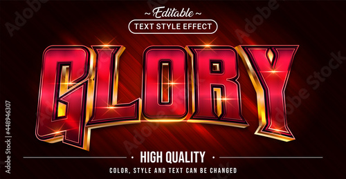 Editable text style effect - Glory text style theme. photo