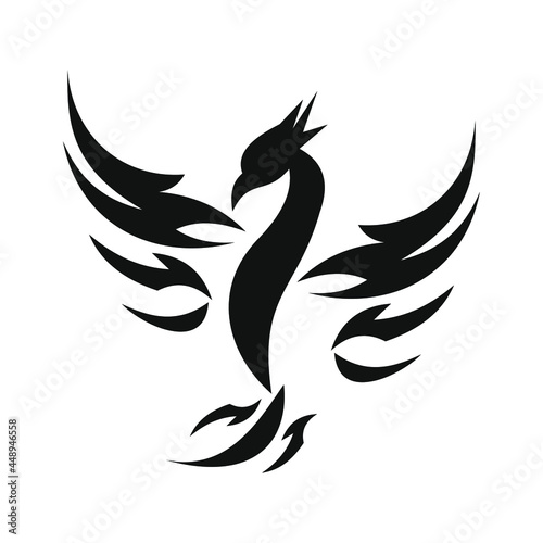 phoenix bird black logo 