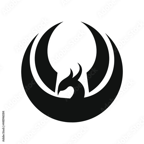 phoenix bird black logo 