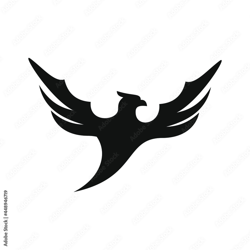 Obraz premium phoenix bird black logo 