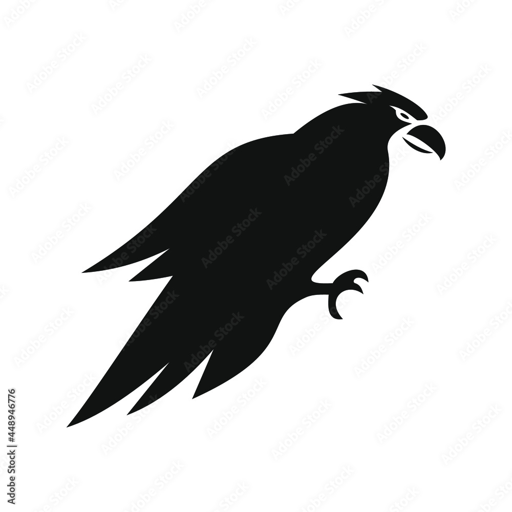 Fototapeta premium phoenix bird black logo 