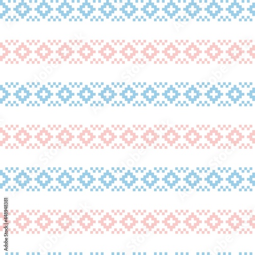 Pastel Christmas Fair Isle Seamless Pattern Background