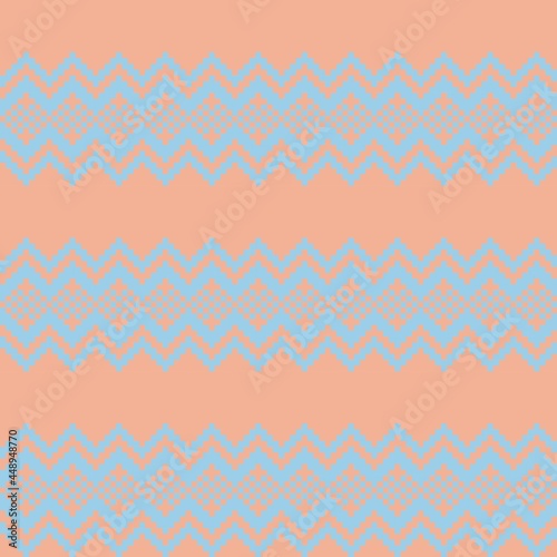 Pastel Christmas Fair Isle Seamless Pattern Background