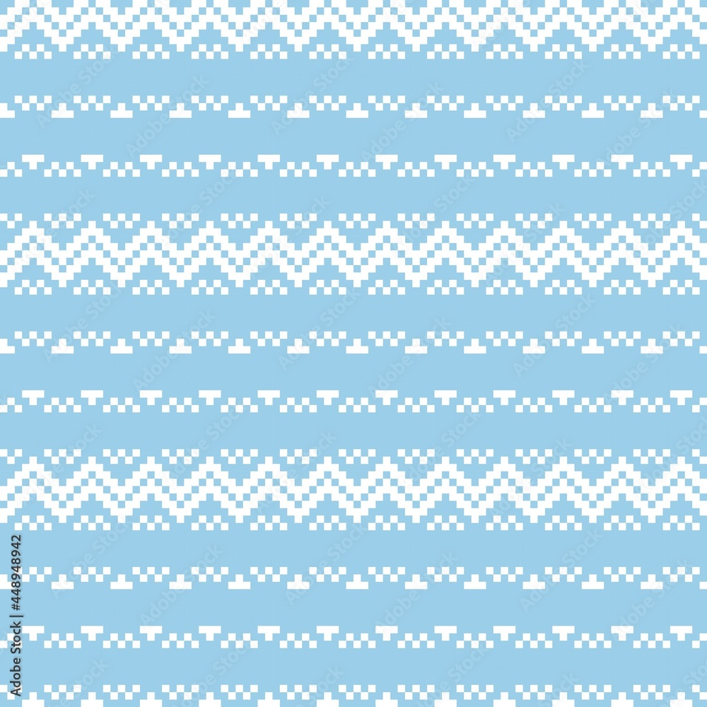 Pastel Christmas Fair Isle Seamless Pattern Background