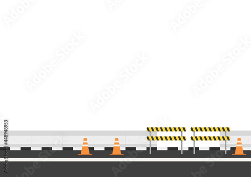 Barricade block vector. fence vector. wallpaper. free space for text.