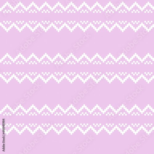 Pastel Christmas Fair Isle Seamless Pattern Background