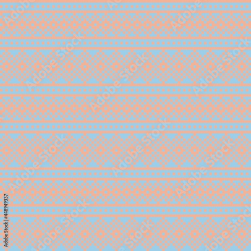 Pastel Christmas Fair Isle Seamless Pattern Background