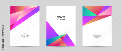 colorful cover design template abstract geometric background